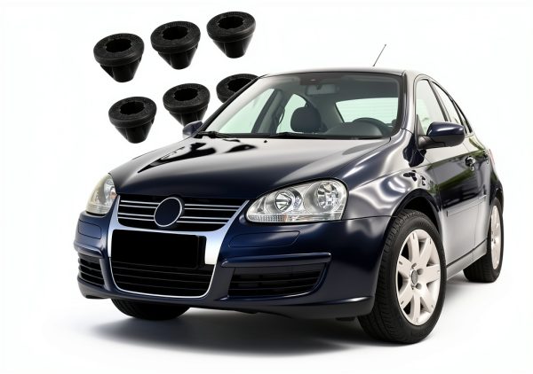 Engine Cover Grommet A ABSOPRO for VW Jetta 2009-2010 6pcs Black-1