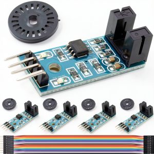 5PCS LM393 Comparator Speed Sensor Module Slot Type IR Optocoupler for Motor Speed Detection Also for MCU Arduino, with Dupont Wire-0