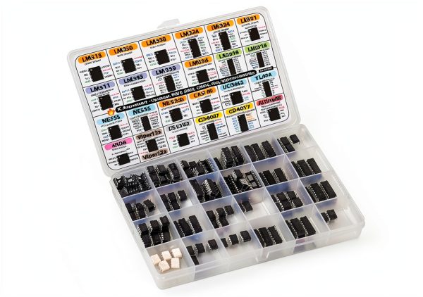 Essential IC Assortment 133 pcs LM318, LM258, LM358, LM224, LM324, LM331, LM311, LM393, LM339, LM386, LM3914, LM3915, NE555, NE556, NE5532, CA3140, UC3843, TL494, 4N26, Viper22a, DS1302, ATtiny85 etc-1