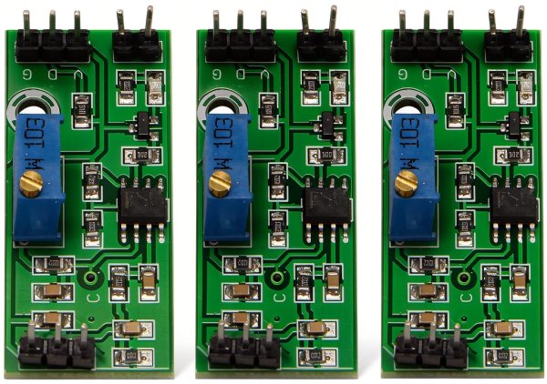 3Pcs LM393 3.5-24V Voltage Comparator Module with LED Indicator High Level Output Analog Comparator Control-0
